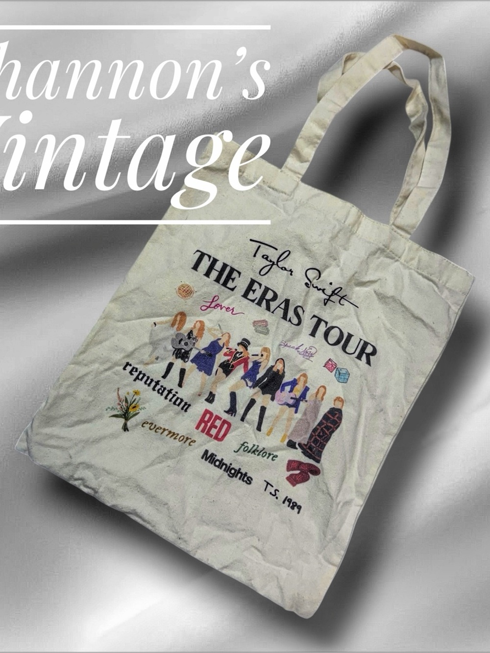 Taylor Swift Eras Tour Two  Sided Canvas Tote Bag